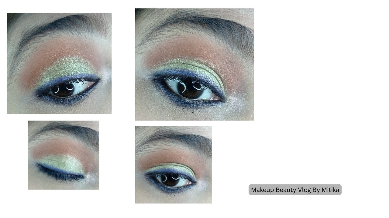 Soft Purple Green Eyemakeup Tutorial||Easy Makeup