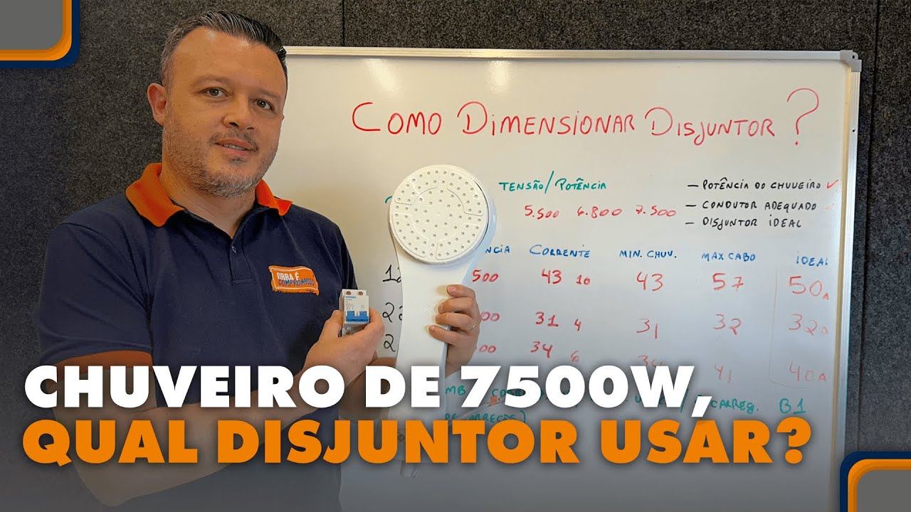 Disjuntor | Qual disjuntor suporta chuveiro de até 7500w? Como Dimensionar?