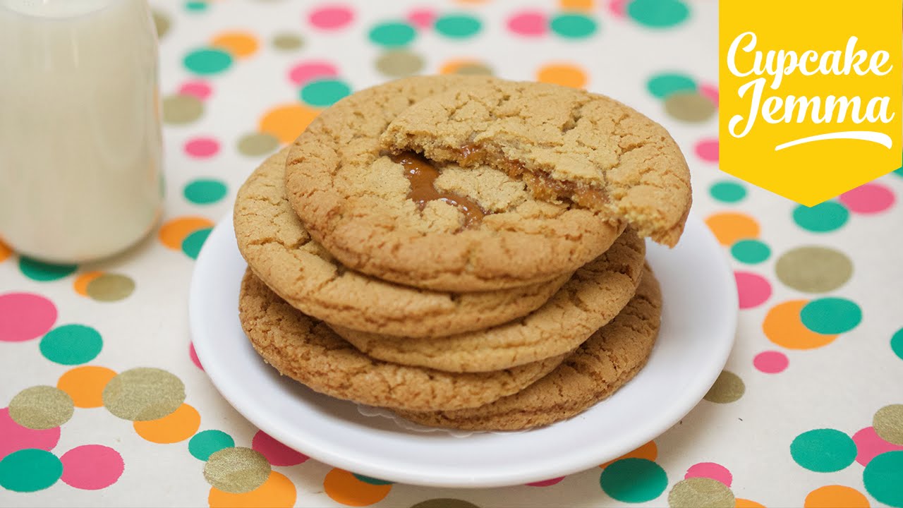 Chewy Salted Caramel Cookie Recipe | Cupcake Jemma