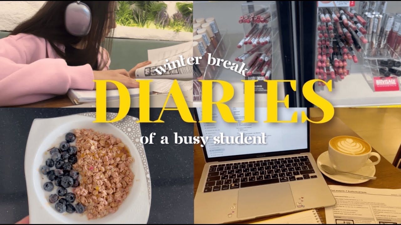 Diary of a busy IB student on a winter break hangouts|coffeeshops|food| studying|package unboxing|