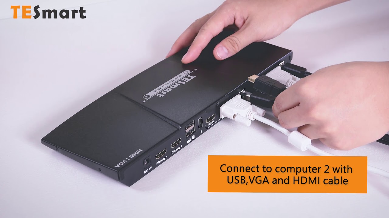 How to Setup Your HKV0402A10 Dual Monitor KVM Switch