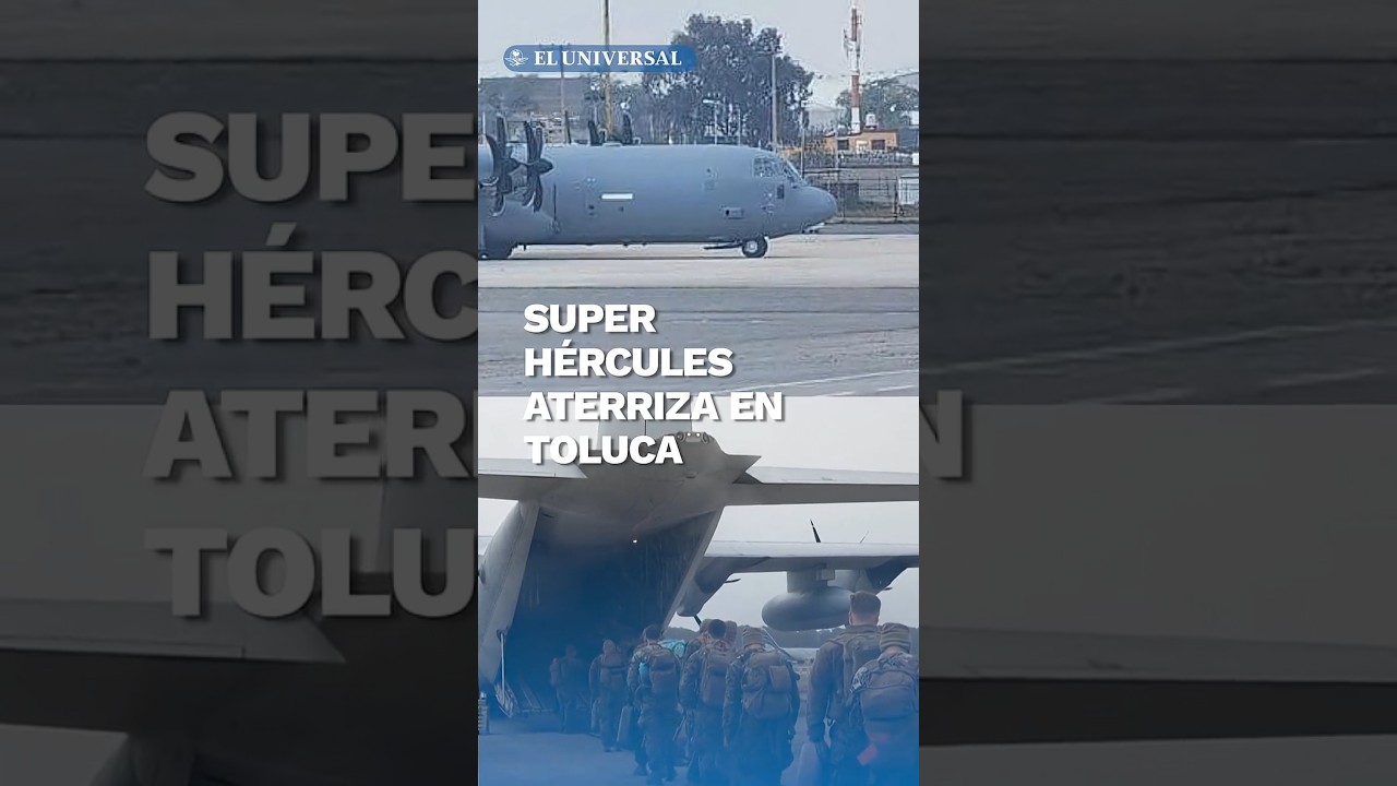 As&iacute; es el avi&oacute;n militar estadounidense que aterriz&oacute; en M&eacute;xico #shorts