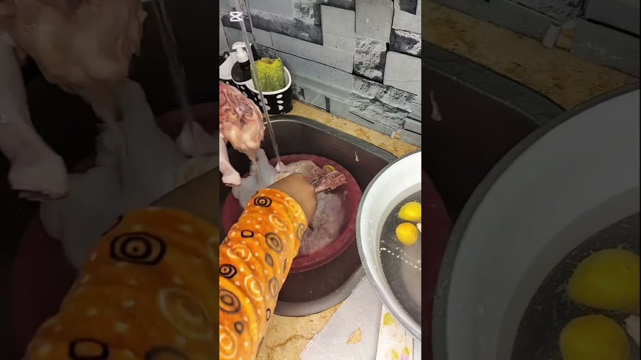 غسيل وتتبيله الفراخ #cooking 