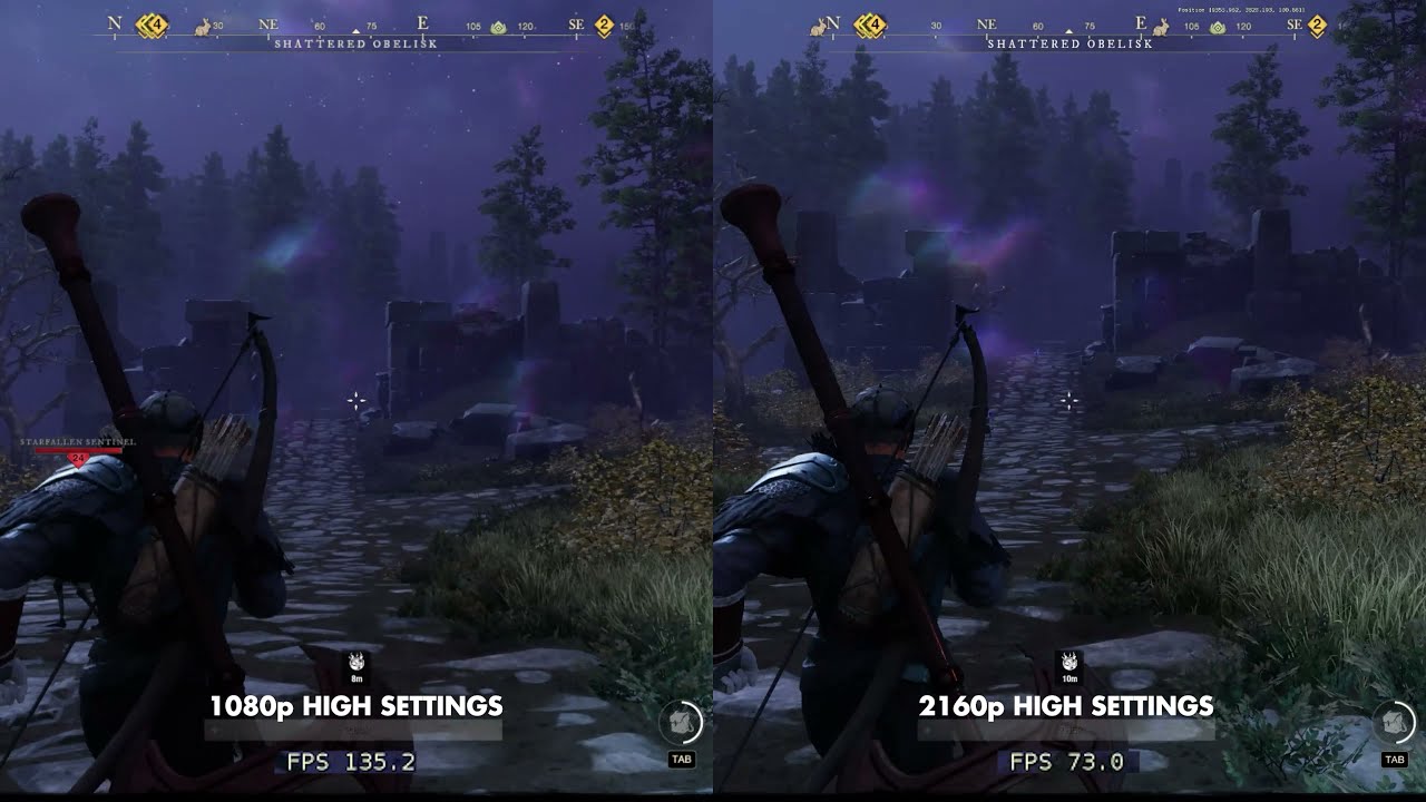 New World 1080p vs 4K FPS RTX 3080 Comparison