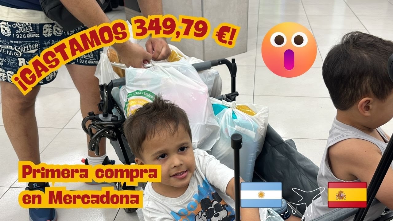 Primera compra en Mercadona 🇪🇸 | Argentinos en España nos volvimos locos en el súper 😂 y gastamos!!!