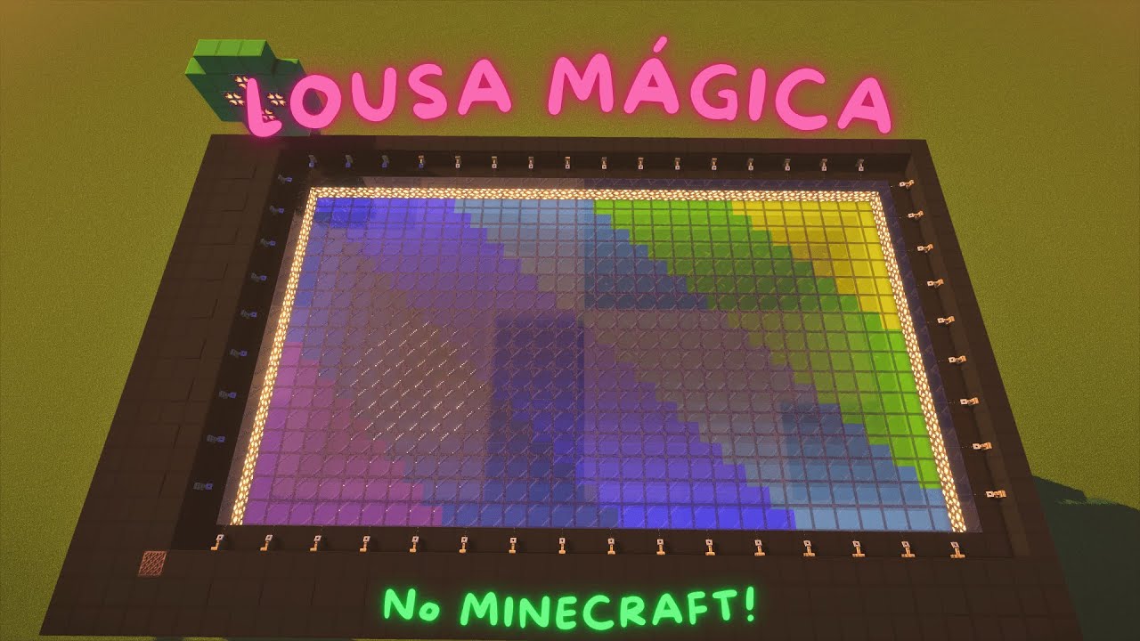 Fiz uma LOUSA MÁGICA no MINECRAFT! (Desafio do LED Viniccius13)