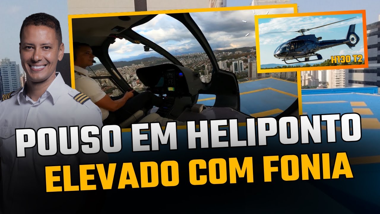 Pousando em Heliponto elevado em BH! Helicóptero Airbus H130 T2