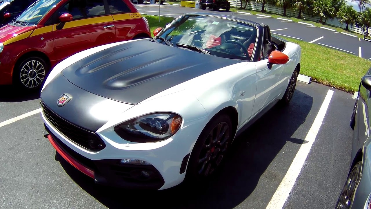 Abarth Club, Fiat 500, Fiat 124 Spyder at Palm Beach Cars & Coffee Car Show, Hollywood, Florida