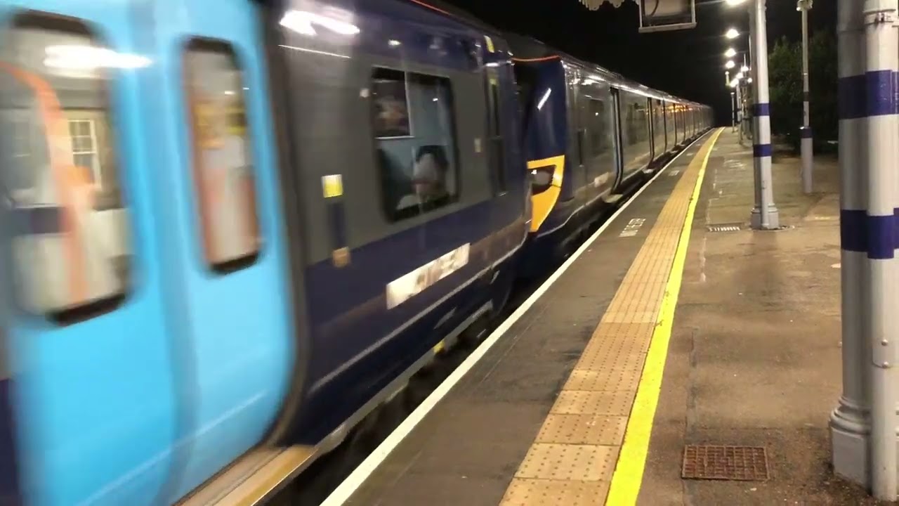 Trains at Elmstead Woods, Feat new Class 707s in service.