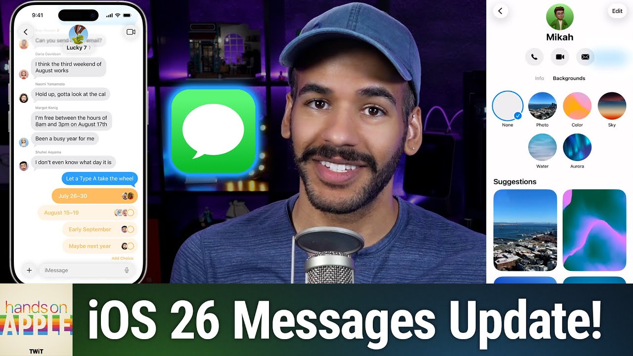 Новые функции Сообщений в iOS 26 — пользовательские фоны, опросы и многое другое!