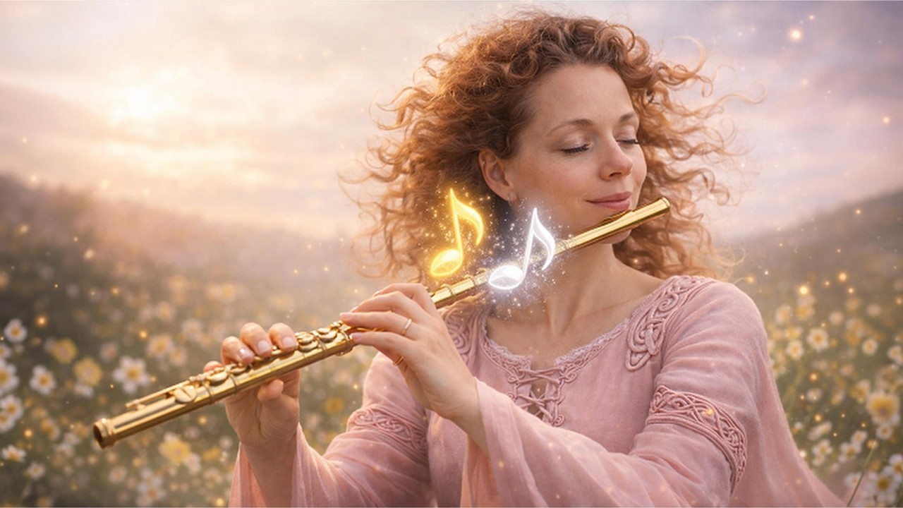 Golden Note in the Crystal Cave - Celtic Flute Fantasy Ambience Video Music | Golden Flute Vale