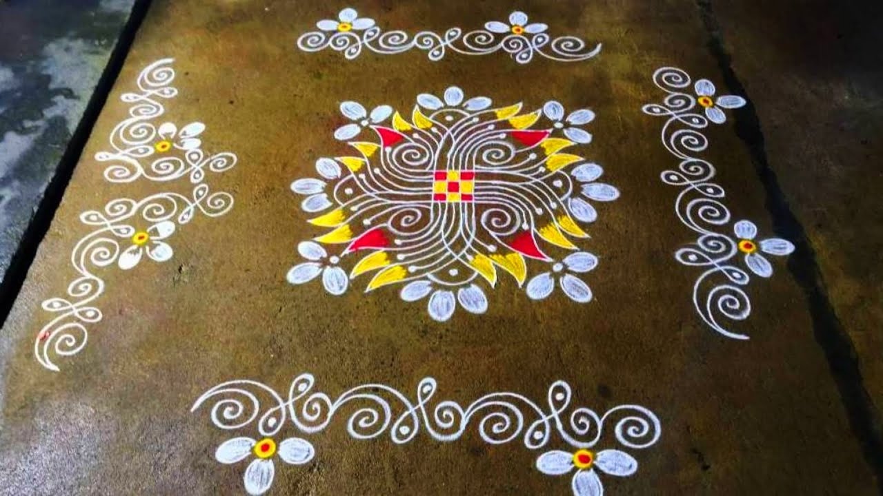 Sankranthi ముగ్గులు, beautiful rangoli design, easy rangoli design