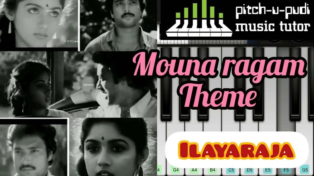 Mouna ragam Theme | Ilayaraja | Simplest piano notes | Karthick | Revathy | Pitch-u-pudi