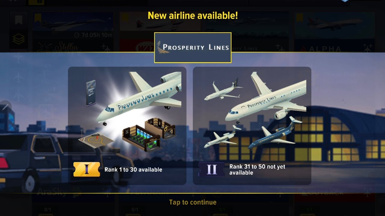 Unlocking the Prosperity Lines at Airport simulator First class (08/07/2025)