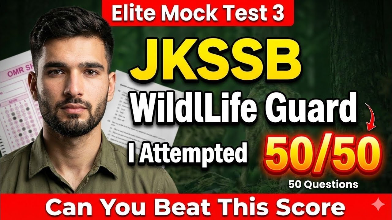 Jkssb Wildlife Guard Mock Test 3 | Comment Your Score |  Practice Set | Top Mcqs