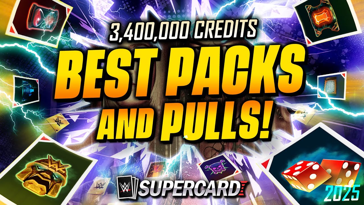 The BEST PACK OPENINGS + PULLS of WWE SuperCard! 3.4 MILLION Credits & REACTIONS! 2025
