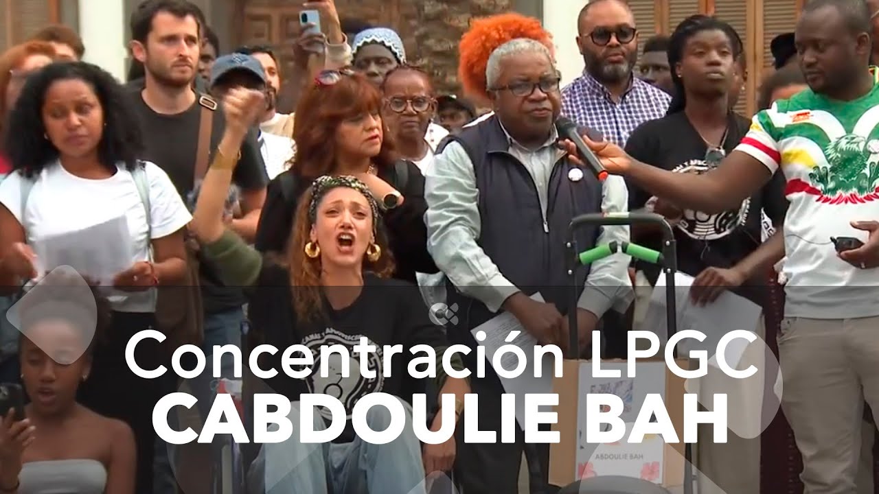 Concentración en Las Palmas de Gran Canaria por la muerte del joven Abdoulie Bah
