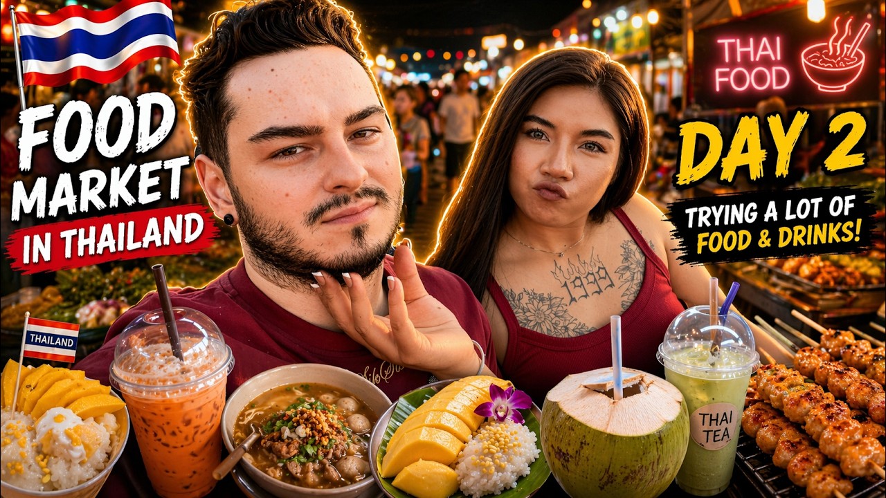 เราลองชิมทุกเมนู 🥓 ในตลาดอาหาร! วันที่ 2