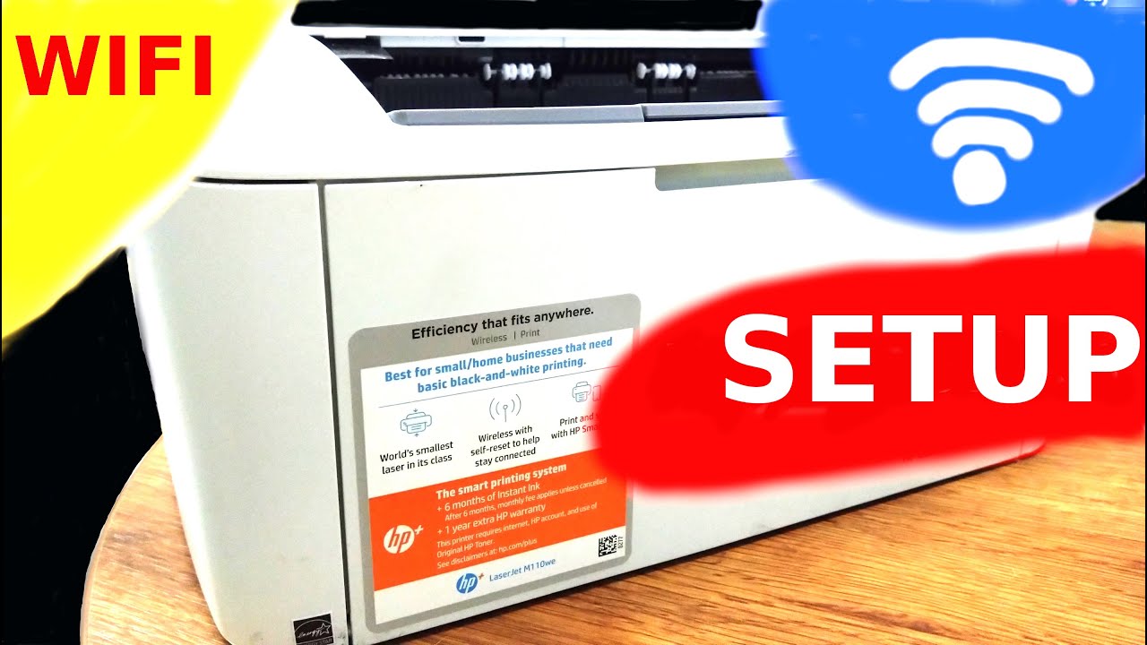 WiFi Setup HP LaserJet Pro M110we M110w M111w M111cw    without USB cable, disks