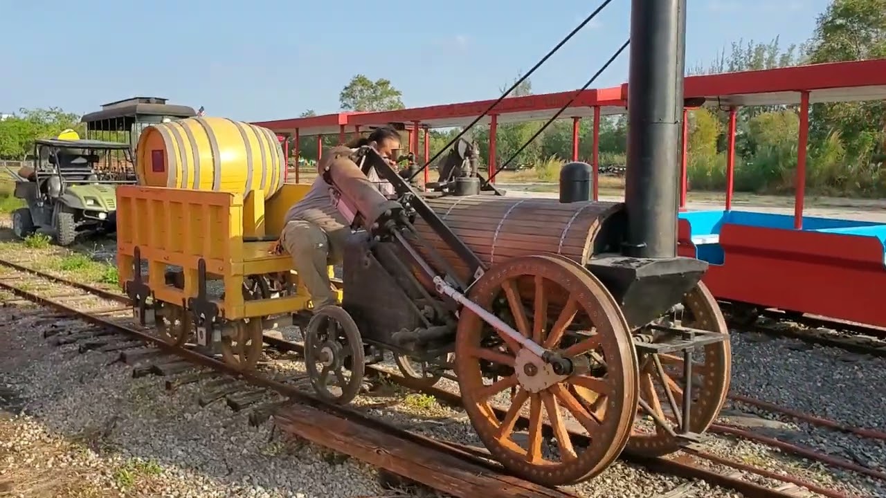 The Rocket Shoving Back Into The Train Shed
