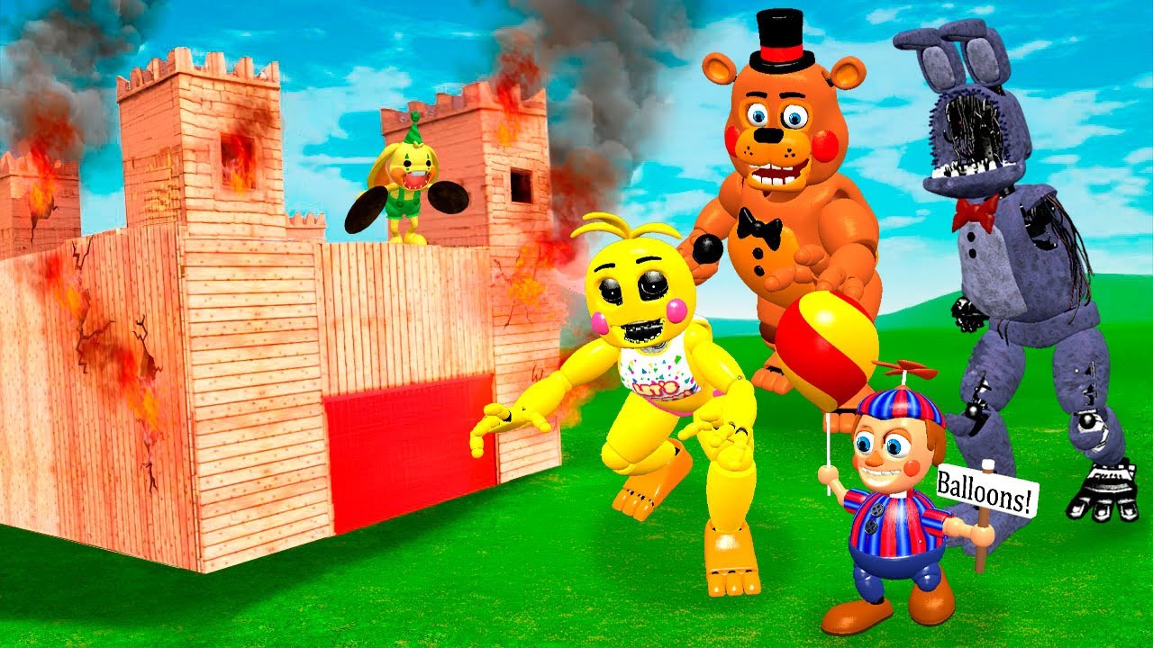 ¿Podrán los ANIMATRONICOS de FNAF 2 LA PELICULA DESTRUIR MI BUNKER? - Garry's Mod