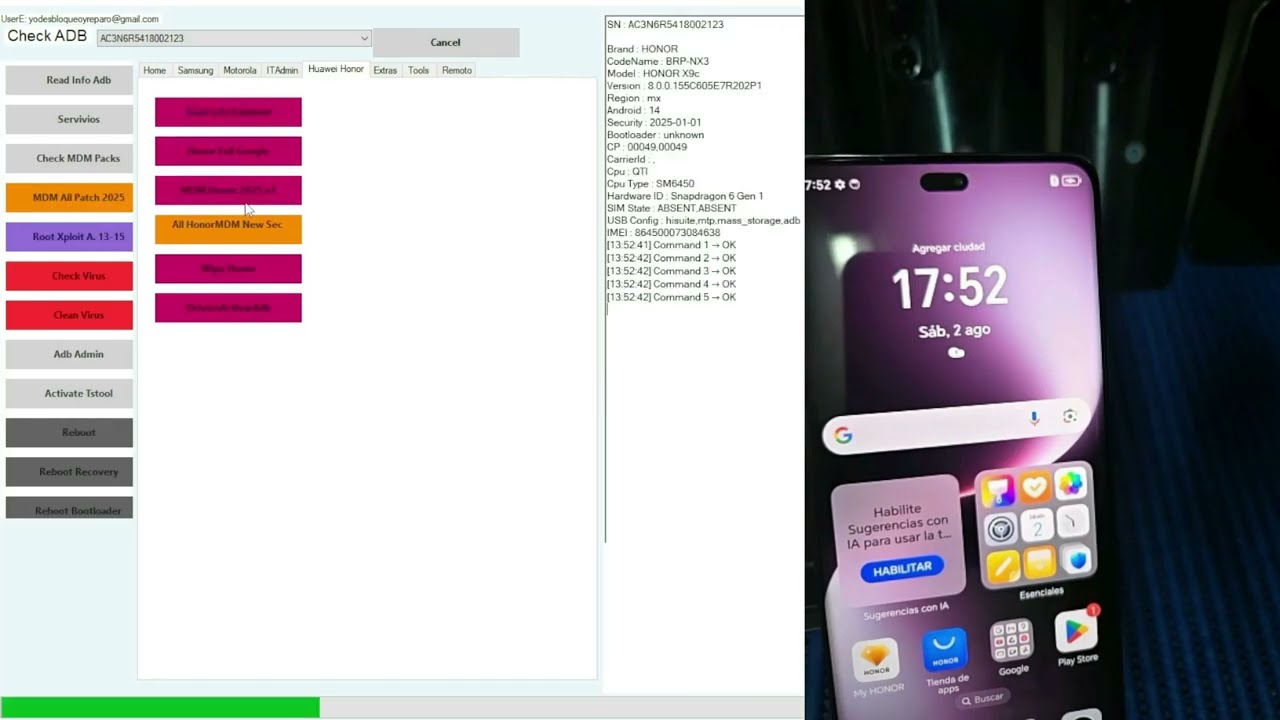 mdm Honor X9C macropay 2025
