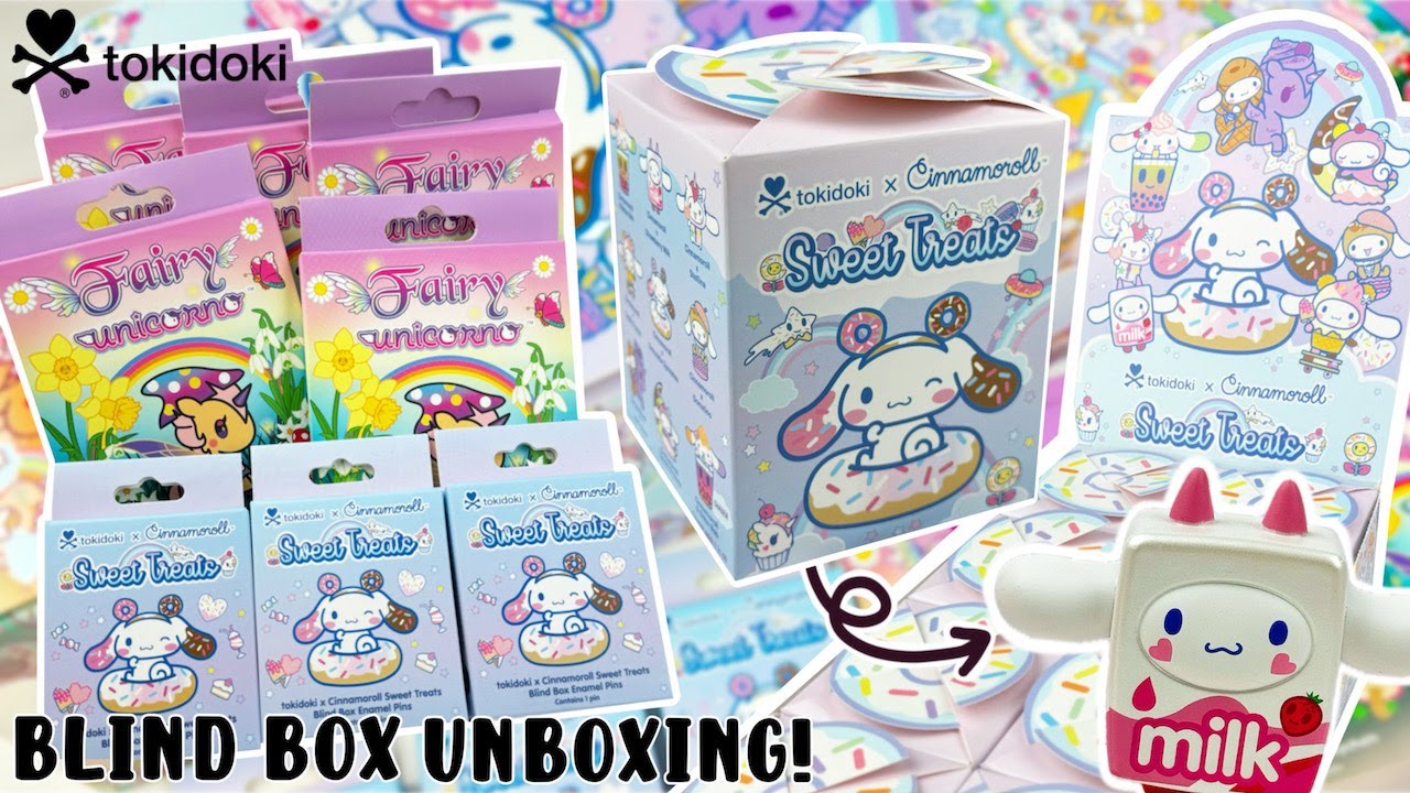Let's Open 15+ BLIND BOXES from tokidoki! SANRIO CINNAMOROLL SWEET TREATS + Fairy Unicorno Keychains
