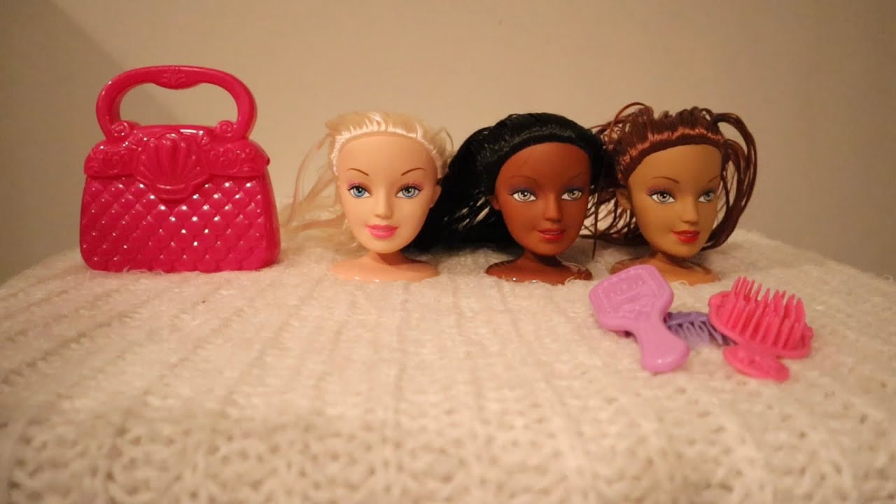 ASMR Styling Different Doll Heads and Relaxing Hair Brushing😴💆🏻‍♀️