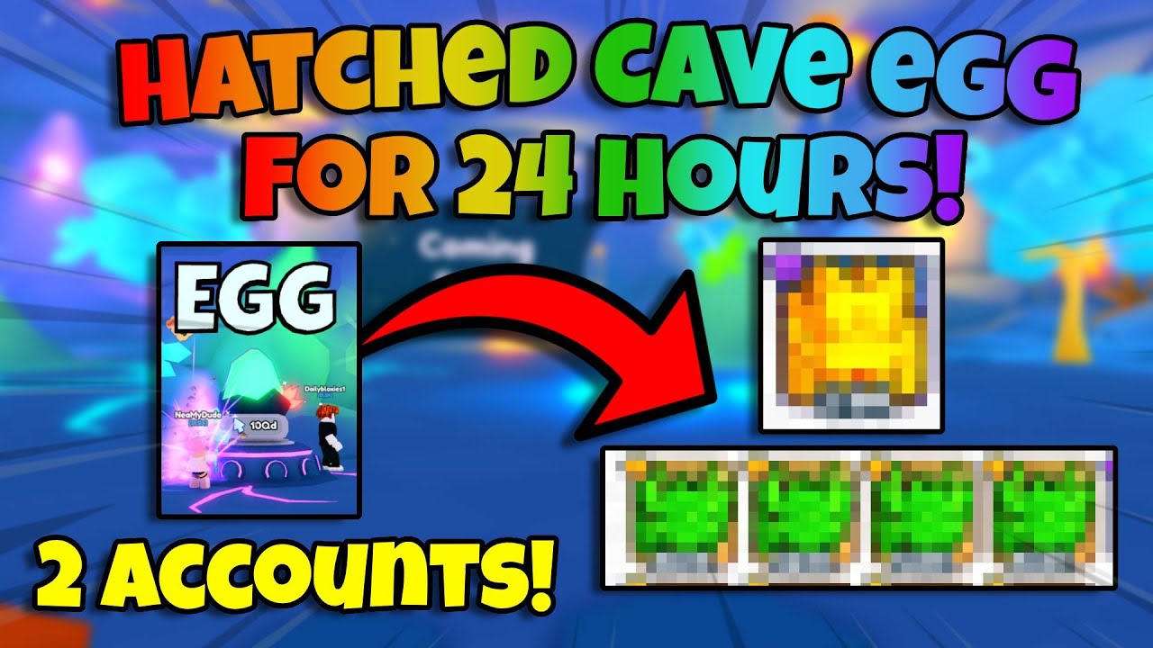 Hatching the Cave Egg Using 2 Accounts for 24 Hours in Rebirth Champions Ultimate!
