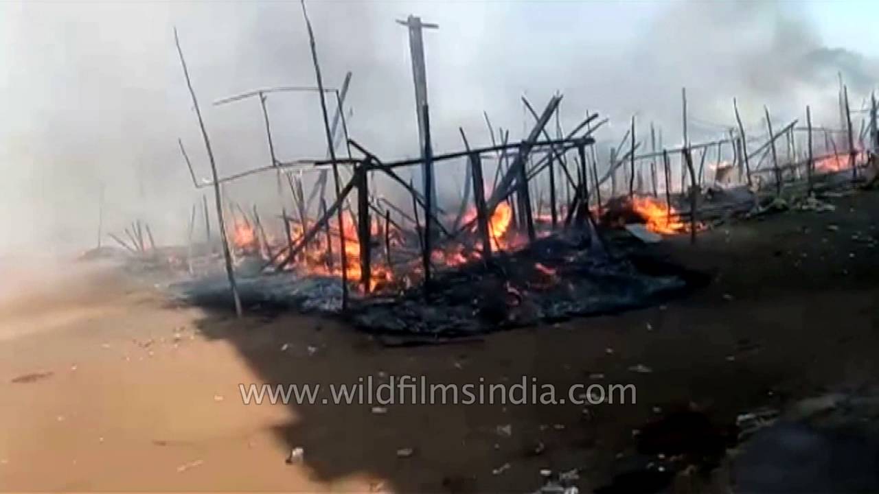 Major fire accident near Kakinada, Andhra Pradesh
