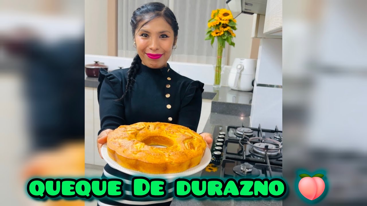 Queque saludable de Durazno🍑🍑