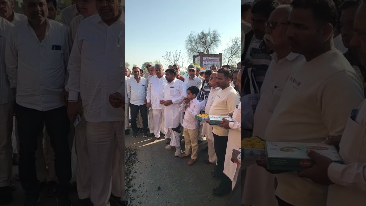 भव्य बिश्नोई पहुंचे सदलपुर सैकड़ो समर्थकों के बीच सड़क निर्माण कार्य का शुभारम्भ 