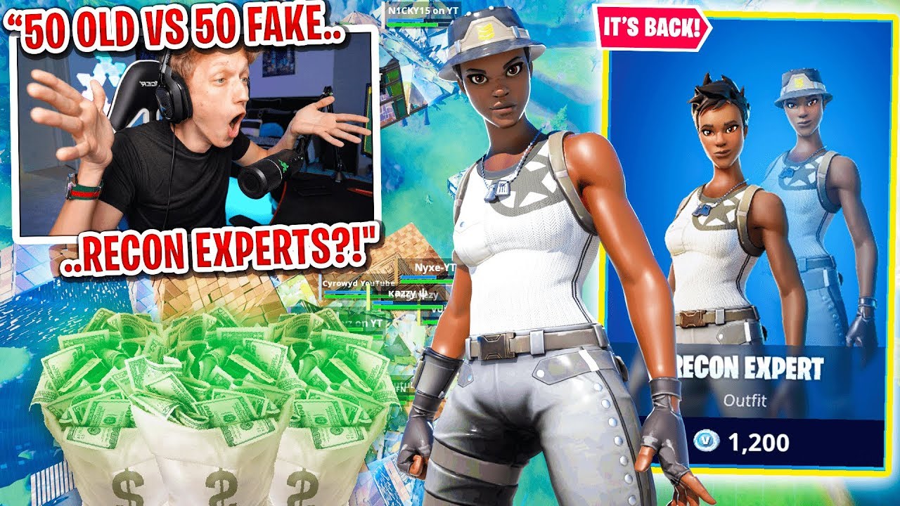 I got 50 OG vs 50 NEW RECON EXPERTS to scrim for $100 in Fortnite... (intense scrims)