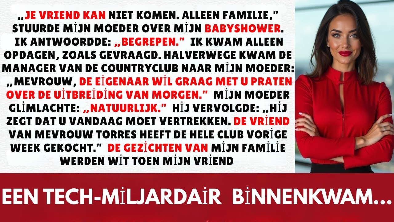 Mijn babyshower-uitnodiging zei: „Kom alleen — je vriend is niet welkom” — hij is de eigenaar van de