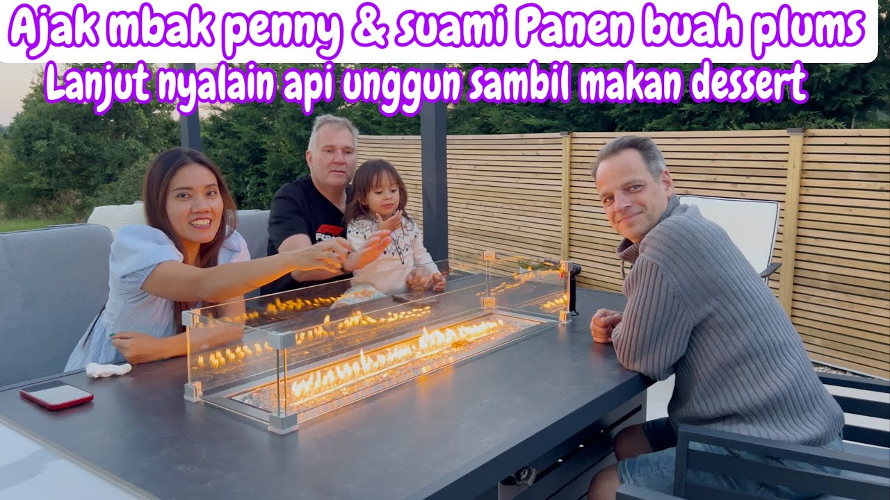 AJAK MBAK PENNY & SUAMI PANEN PLUMS || LANJUT NYALAIN API UNGGUN SAMBIL MAKAN DESSERT