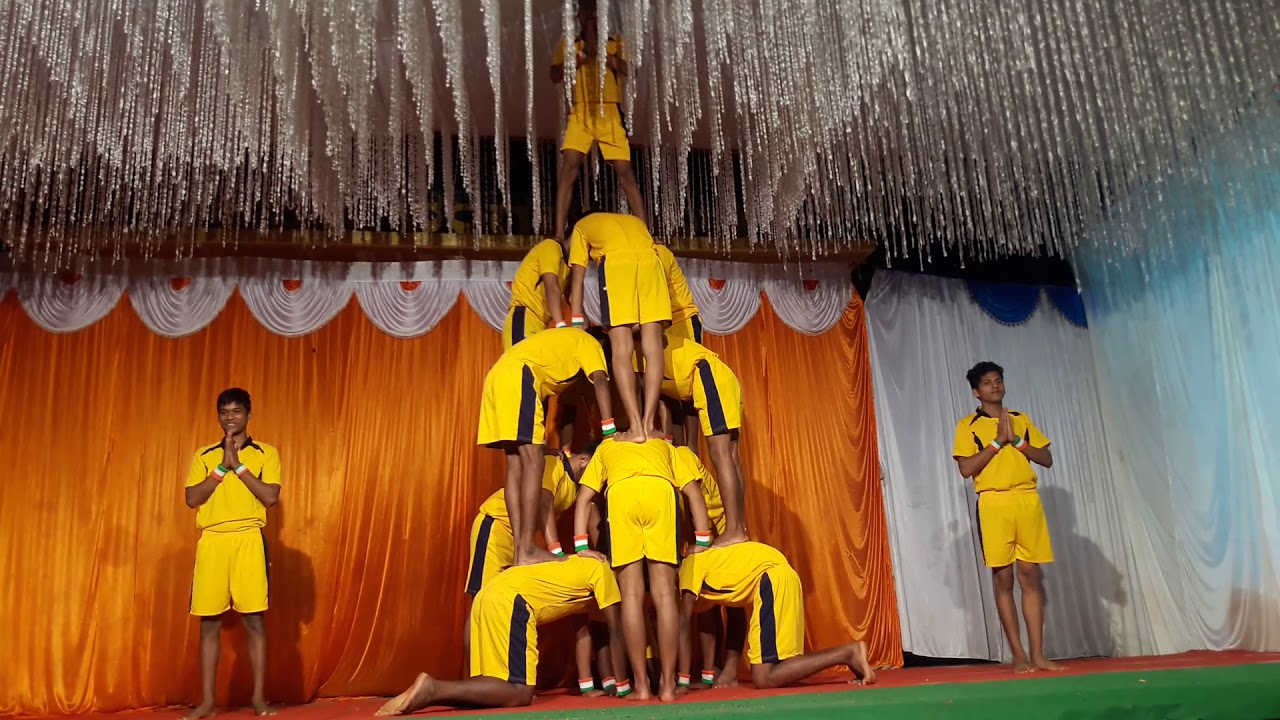 Yoga pyramids by Rajiv Gandhi Campus students