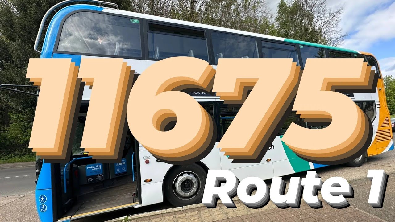 Bus 11675 stagecoach Midlands Northampton, route 1 Northampton, Rectory Farm