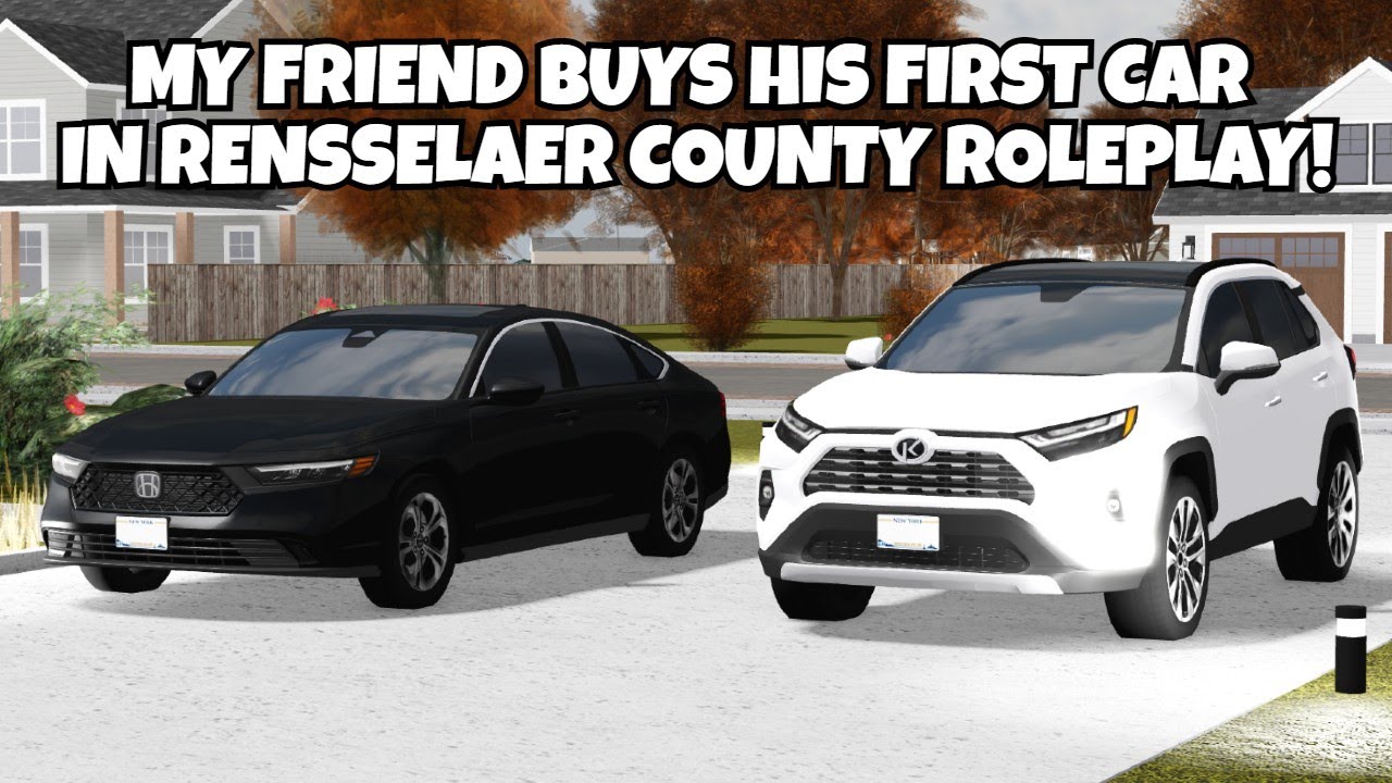 MY FRIEND BUYS HIS FIRST CAR IN RCRP! | Roblox Rensselaer County Roleplay