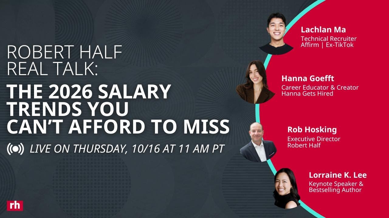 Robert Half Real Talk: The 2026 Salary Trends You Can&rsquo;t Afford to Miss