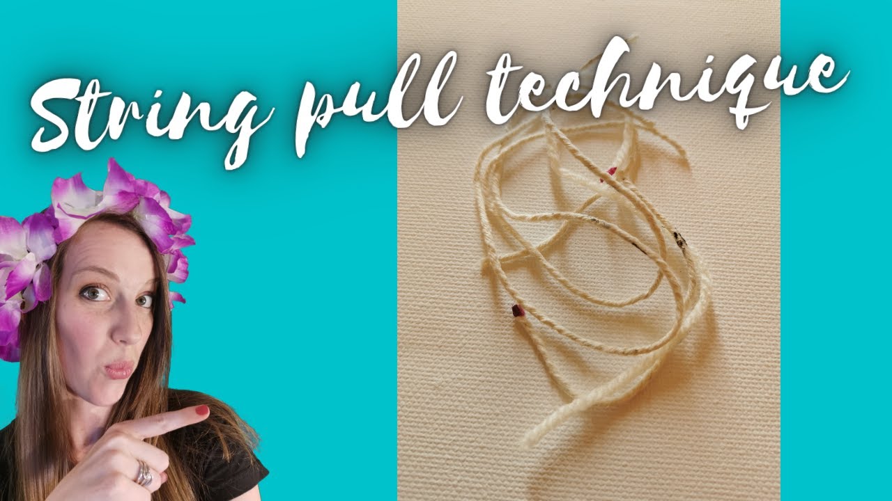 Acrylic pouring beginner technique - String pull