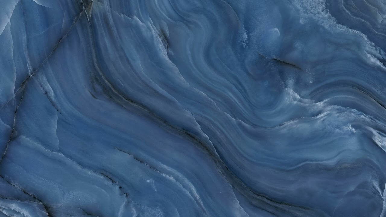 TV ART FRAME - Onyx Marble - Deep Ocean Blue Calm - 4K Ambient Screensaver
