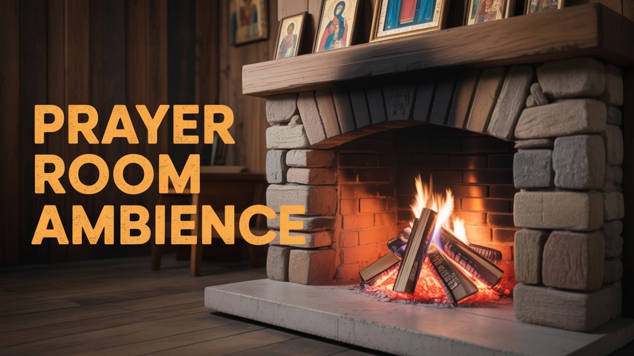 Fireplace Prayer Room Ambience | Candlelit Meditation for Peace and Calm