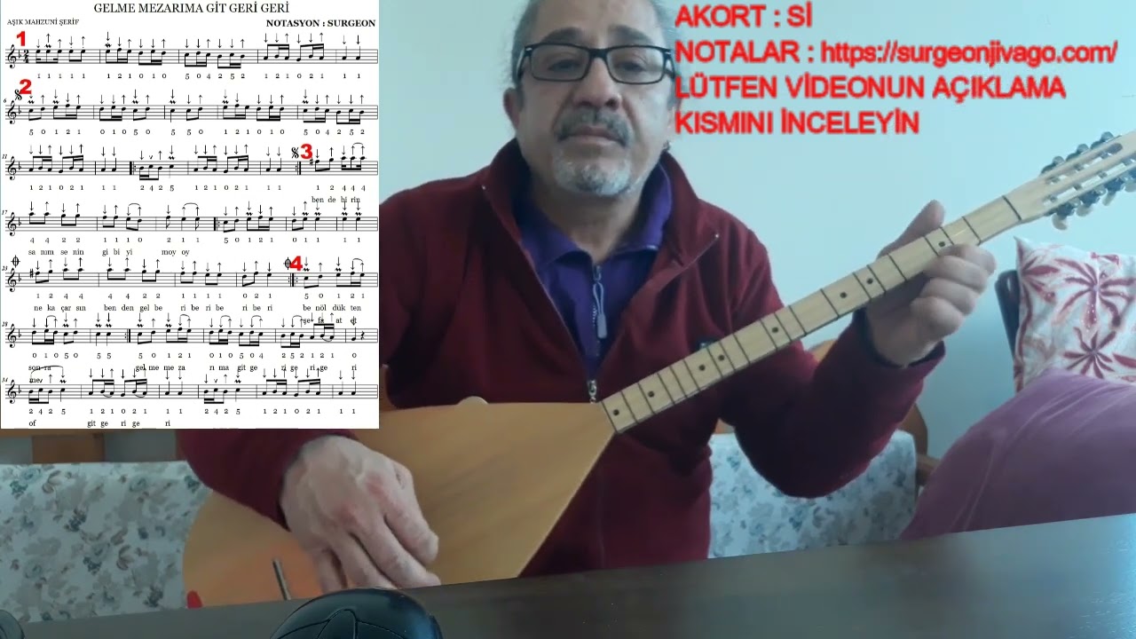 SOLFEJ AŞIK MAHZUNİ ŞERİF GELME MEZARIMA GİT GERİ GERİ KISA SAP BAĞLAMA EKLEYEN SURGEON