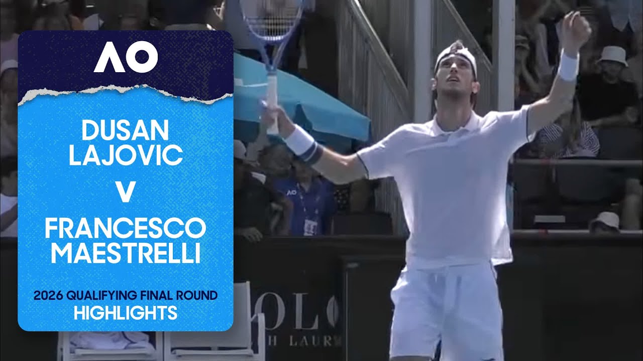 Dusan Lajovic v Francesco Maestrelli Highlights | Australian Open 2026 Qualifying Final Round