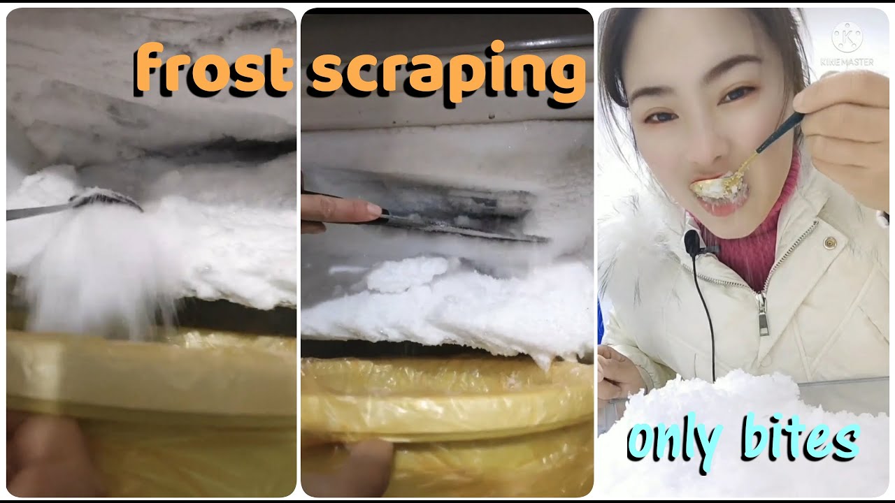 *ASMR* FREEZER SCRAPING and FROST EATING , SO SATISFYING VIDEOS