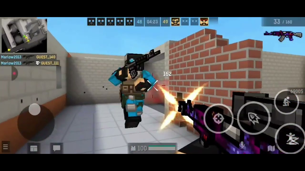 Blockpost mobile deathmatch gameplay.