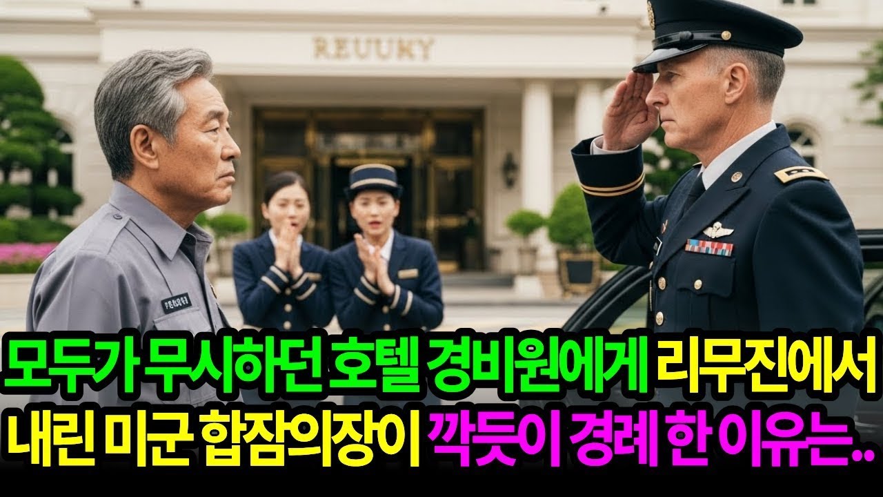 경비원 할아버지에게 경례한 미군 장성을 본 순간… 호텔 직원들은 그대로 얼어붙었습니다