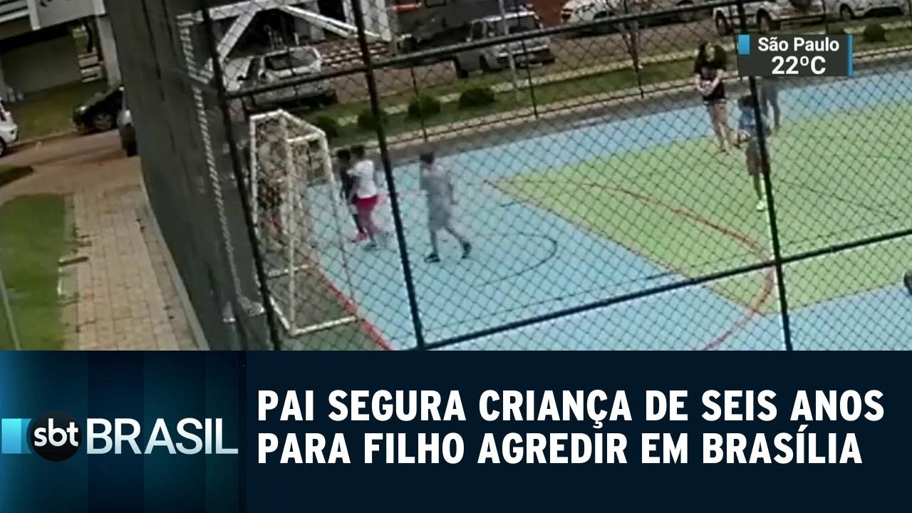 Pai segura criança de seis anos para o filho agredir em Brasília | SBT Brasil (13/12/18)