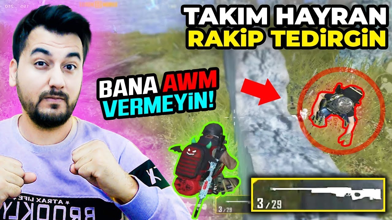 EKİP HAYRAN (RAKİP TEDİRGİN) AWM GERGİN / PUBG Mobile Rastgele Takım