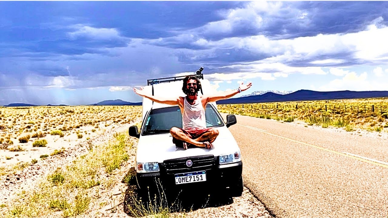 Dirigindo através dos Pampas Argentinos até a Cordilheira dos Andes